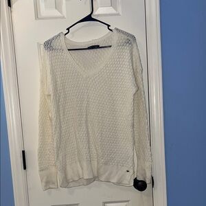 American Eagle Outfitters Cream V-Neck Sweater